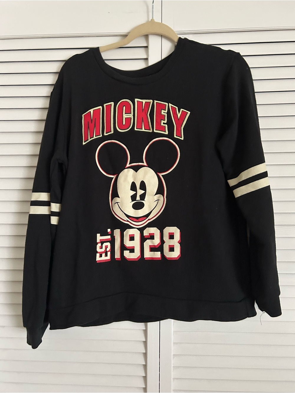 Disney Mickey Mouse Black Sweatshirt Large